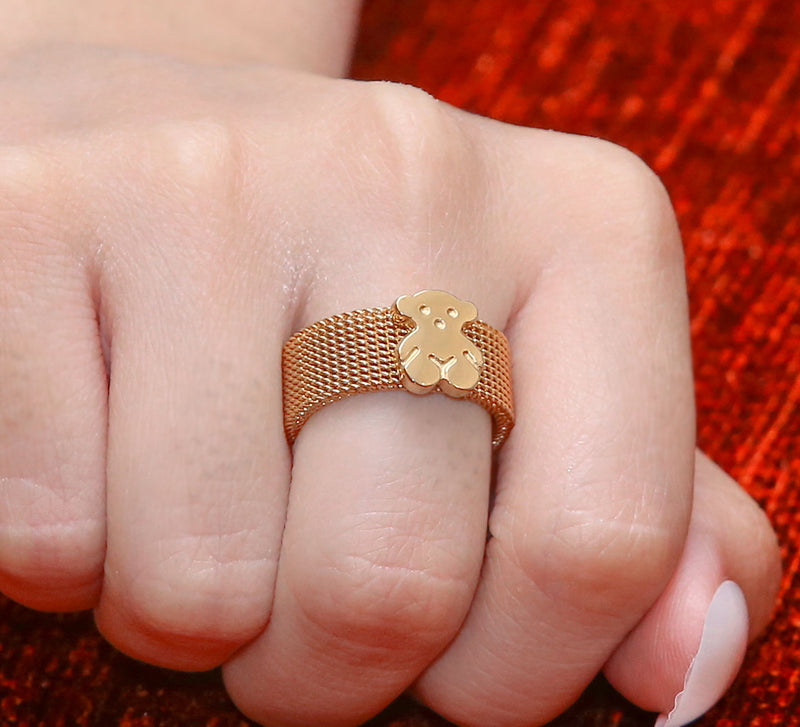 Golden Bear Pave Ring - Mahroze
