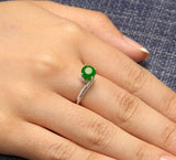 Emerald Cocktail Ring Sterling Silver