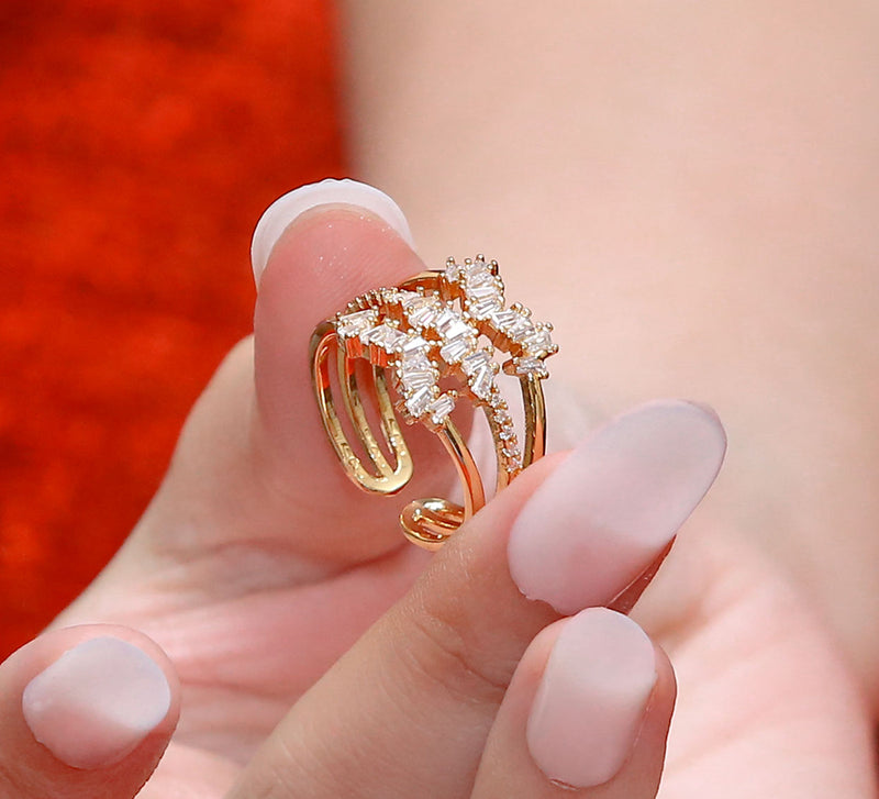 Golden Pave Ring
