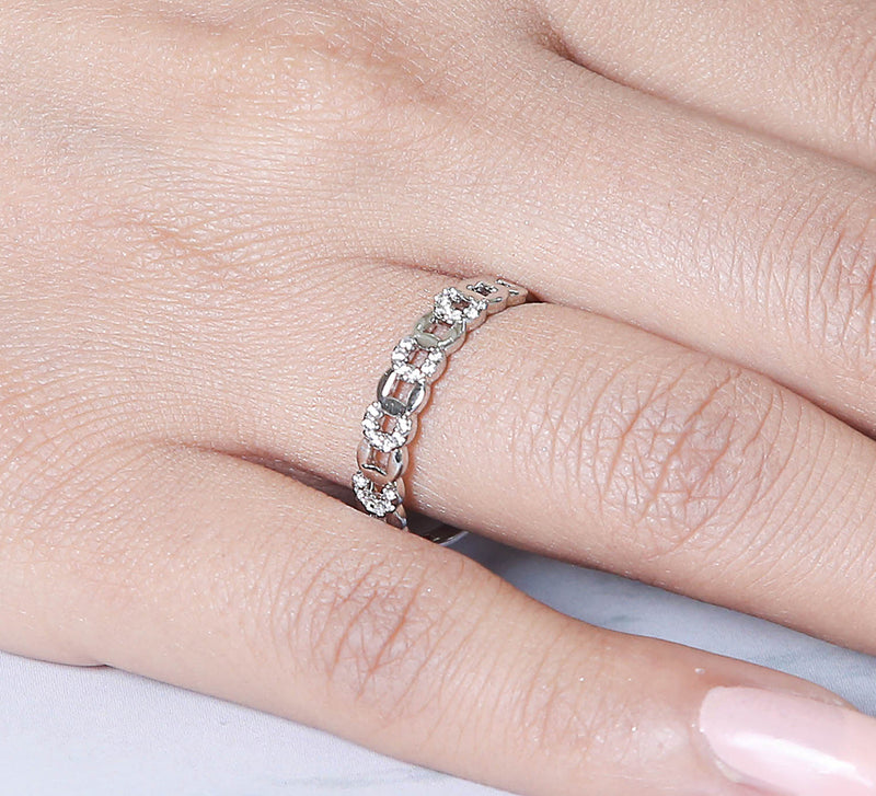 Chained Sterling Silver Ring