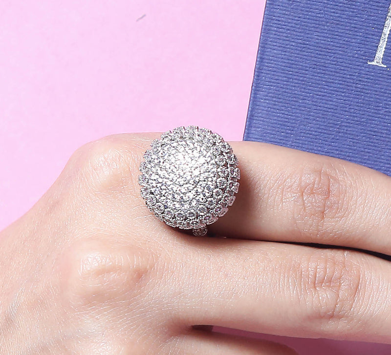 Silver Dome - Cocktail Ring