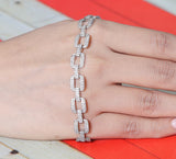Chained Silver Tennis & Soft Bracelet