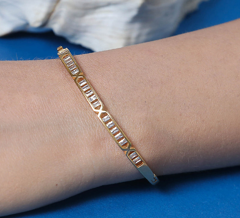 Segmented - Golden Cuff Bracelet