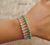 Emerald Seas Adjustable Bracelet with Ring - New Arrivals