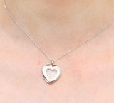 Bubbled Heart - Silver Pendant