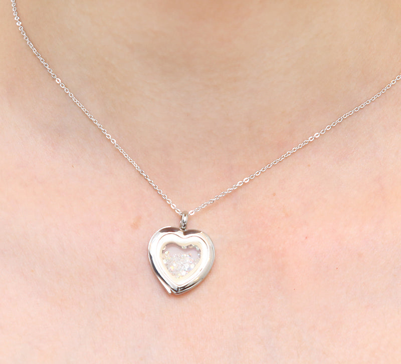 Bubbled Heart - Silver Pendant