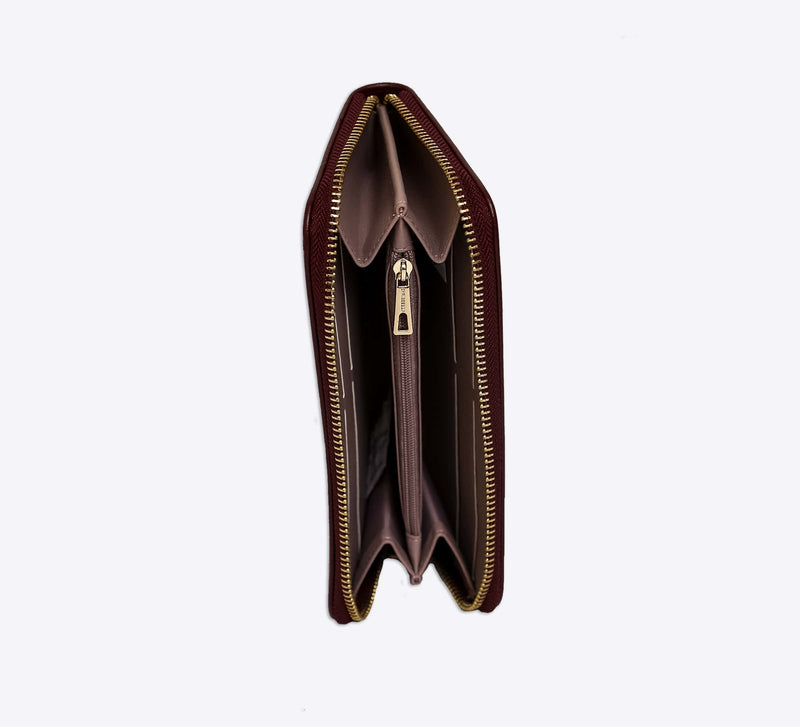 Decent Maroon Handbag with Wallet - Mahroze