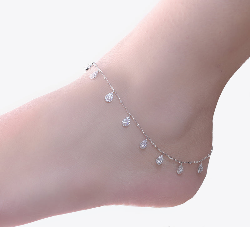 Intricate Anklet Sterling Silver - 27 cm