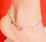Silver Reflecting Anklet - 17.6 cm