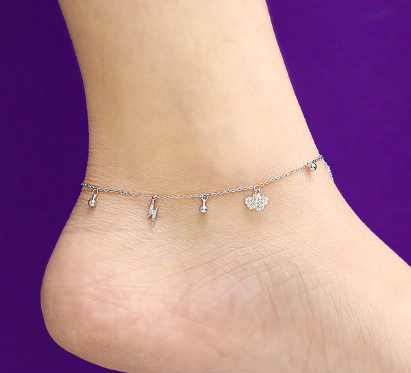 Flashing Crown Anklet - 25 cm