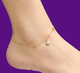 Droplet Anklet - 27 cm