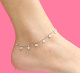 Repellent Peculiar Sterling Silver Anklet - 28 cm