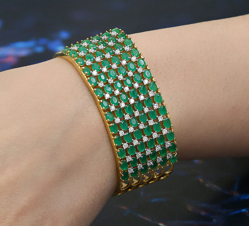Emerald Stack Adjustable Bracelet