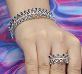 Royal Linking Adjustable Bracelet with Ring