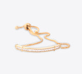 Golden Shiny Tennis & Soft Bracelet