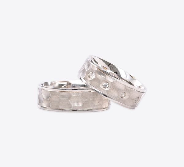 His & Hers Couple Ring - Sterling Silver 925