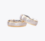 Unique Silver Shine Couple Ring - Sterling Silver 925