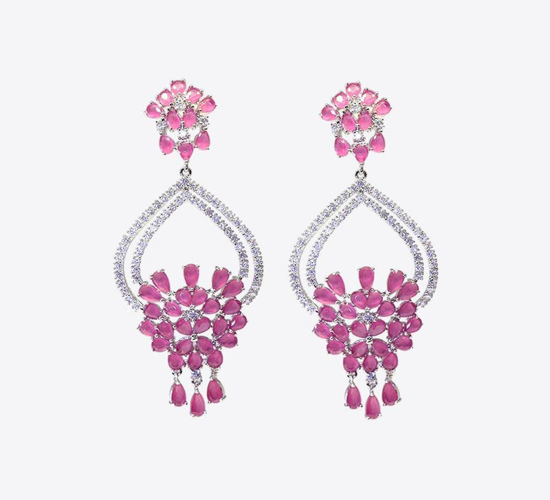 Buy Pink Stones Wedding Earring Online in Pakistan