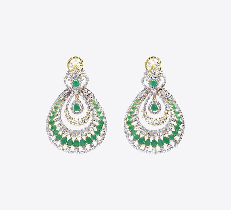 Buy Green Stones Wedding Earring Online in Pakistan