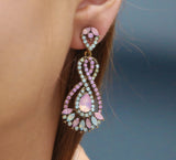 Buy Pink Stone Drop Earrings Online In Pakistan