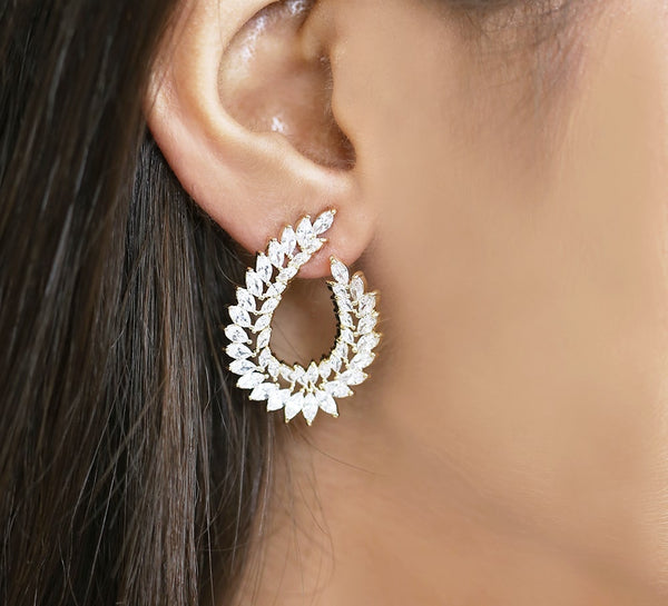 Sparkling Silver Stud Earrings - New Arrivals