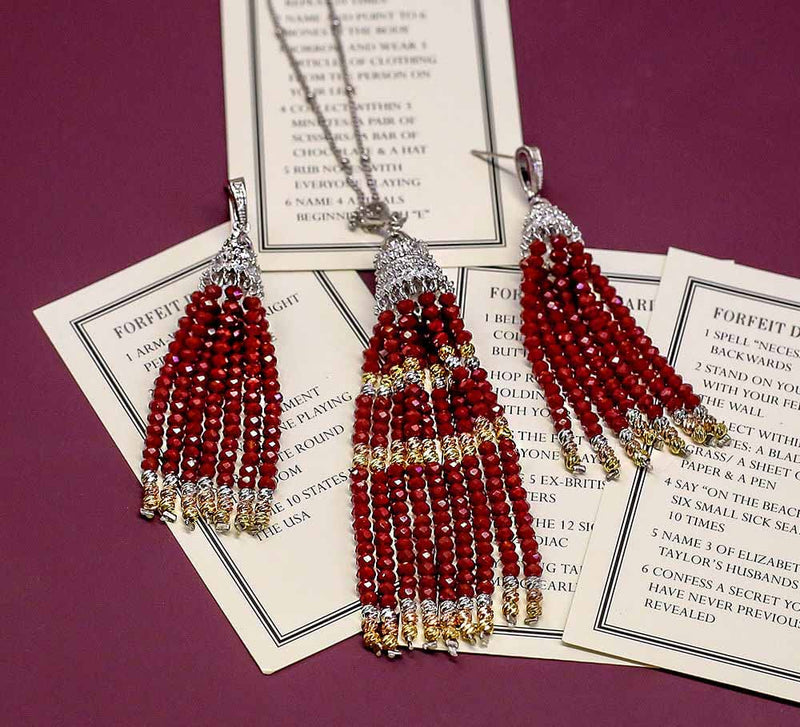 Buy Red Beads Women Pendant Sets Online in Pakistan