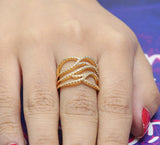 Craved Adjustable Ring – Golden