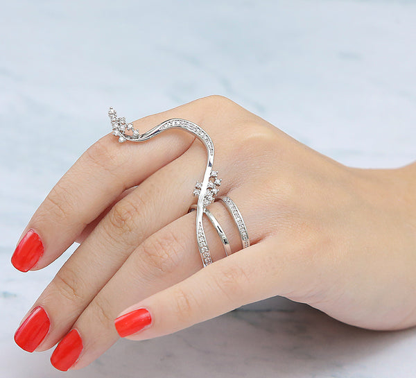 Dragon Crystal Ring - Silver