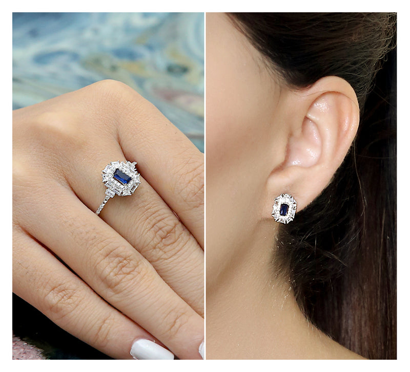Cocktail Ring & Stud Earring