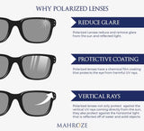 Men’s Flap Jacket Retro Square 55mm Polarized Sunglasses