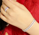 Buy Snow Crystal Adjustable Bracelet with Ring Online in Pakistan
