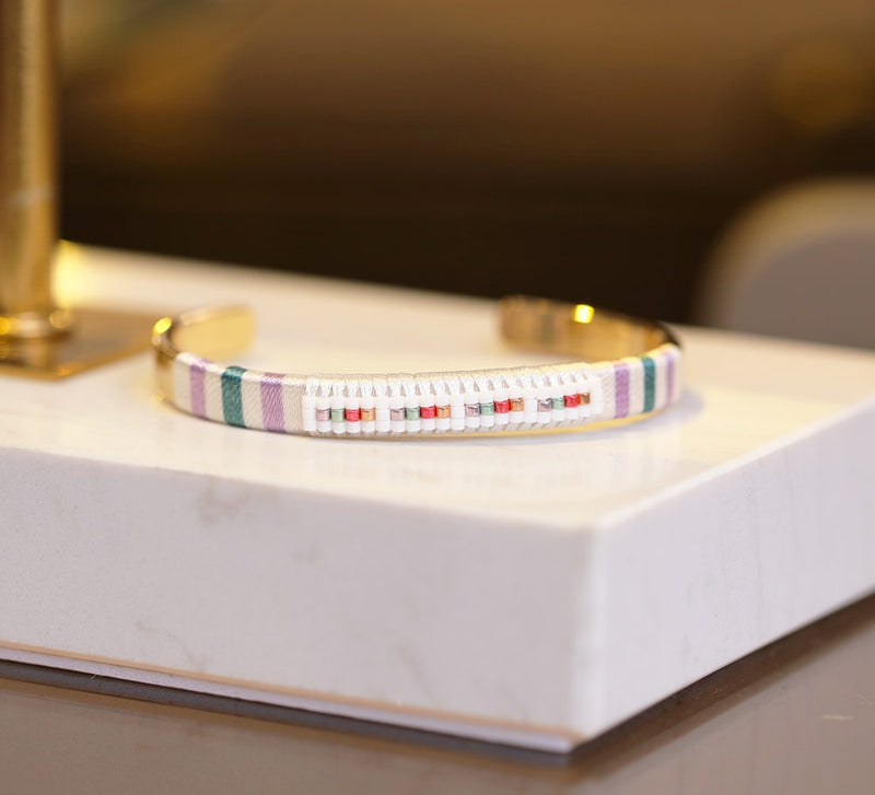 Buy Rainbow Golden Hinged Adjustable Bracelet Online in Pakistan