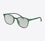 Oval Green Computer Glasses